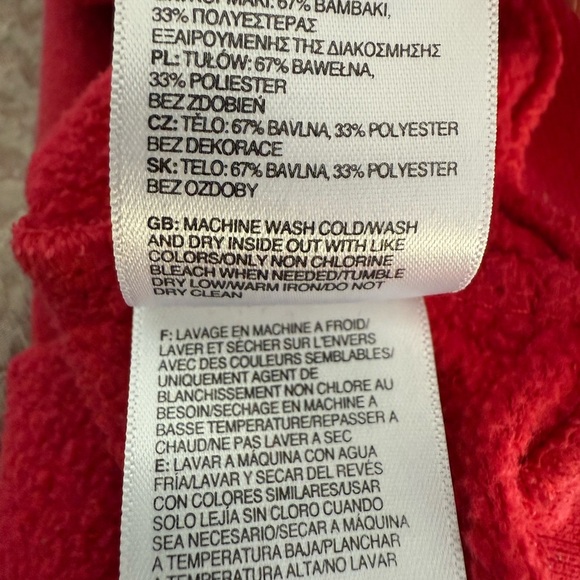 The North Face Men’s Red Osito Fleece Hoodie Pullover M Unisex Cozy Jacket - Picture 6 of 12